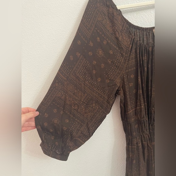 Stetson Women’s Patchwork Bandana Brown 100% Rayon Dress Size Extra Large - Picture 12 of 17